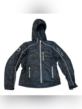 Arctica Speed FreakWomen's Navy Hooded Ski Jacket with White Trim